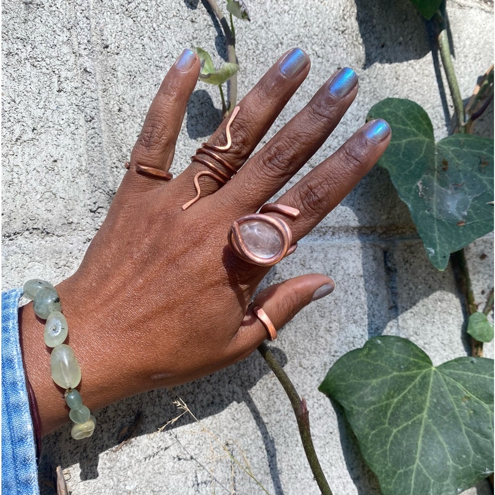 Tumbled Quartz Statement Ring